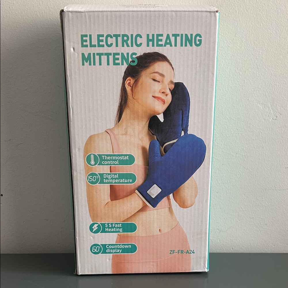 Electric Heating Mittens - Blue